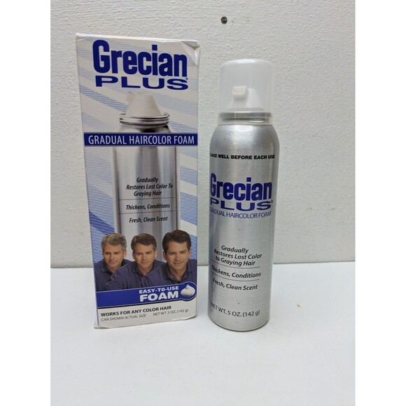 Grecian Plus Men's Gradual Haircolor Foam Fresh Clean Scent 5 oz NEW NOS - Picture 1 of 11